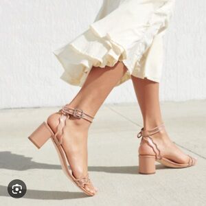 Loeffler Randall Leather & PVC Emi Sandal in Coquille